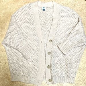 Old Navy Cream Button Cardigan size Medium